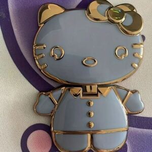 Hello Kitty Rotatable Folding Phone Stand Mirror - BLUE